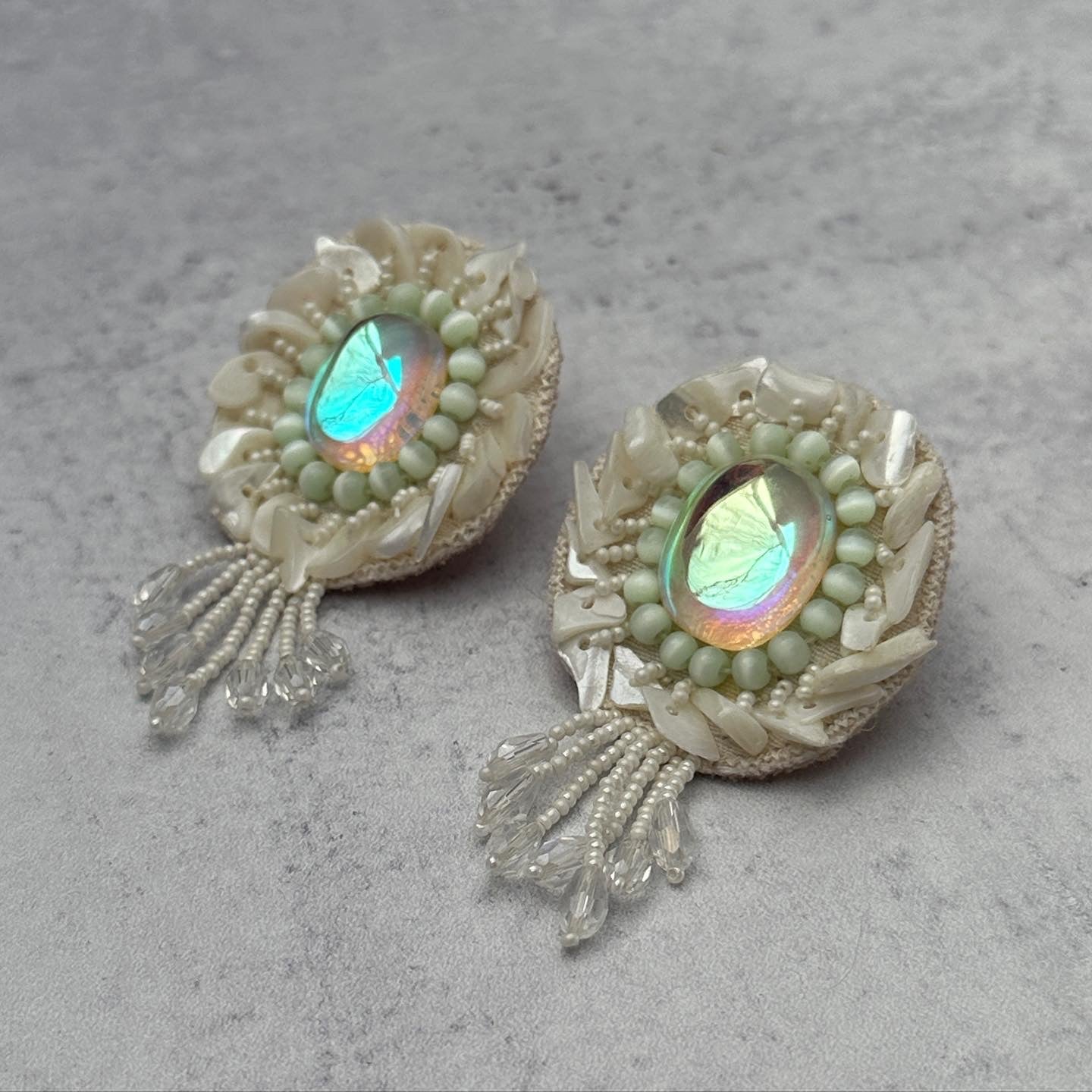 Urja Hand Embroidered Bead Earrings