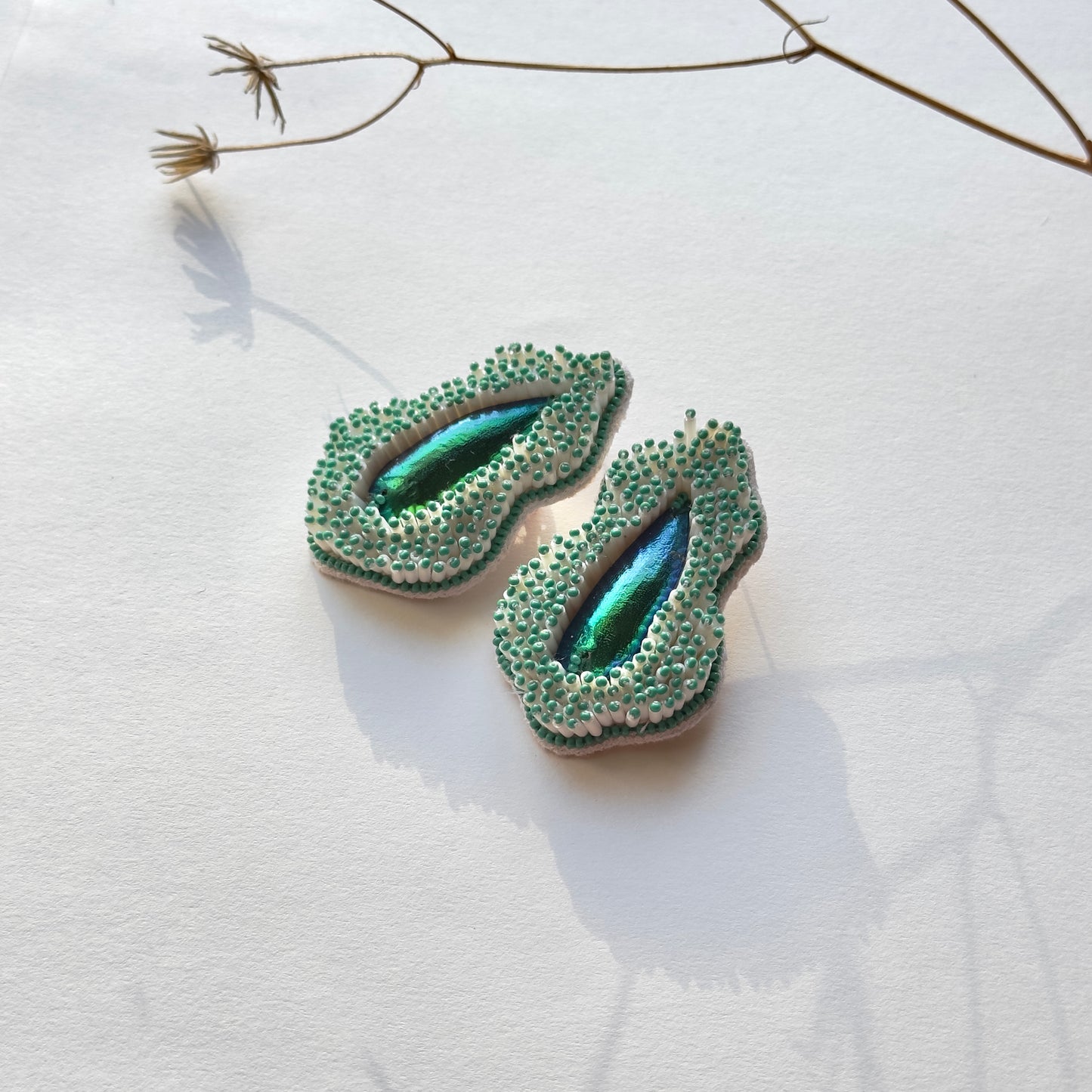 PENNATA Hand Embroidered Earrings