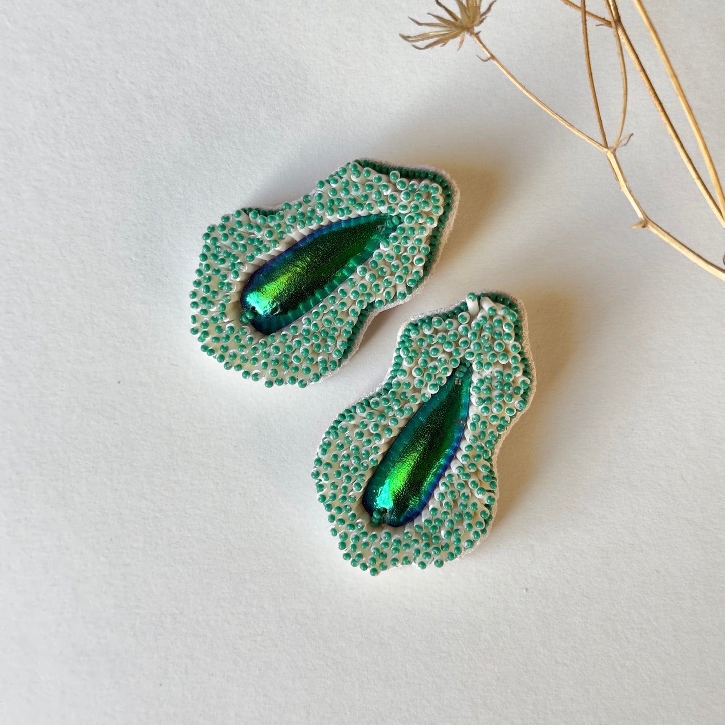 PENNATA Hand Embroidered Earrings
