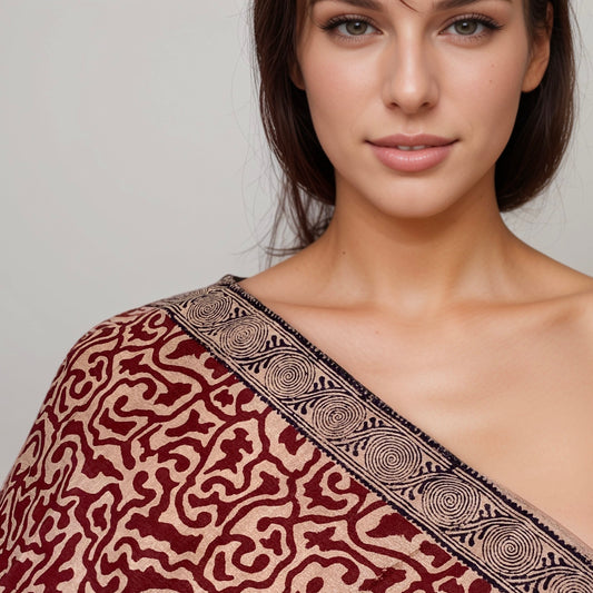 MEANDER Bagh Tassar Silk Stole