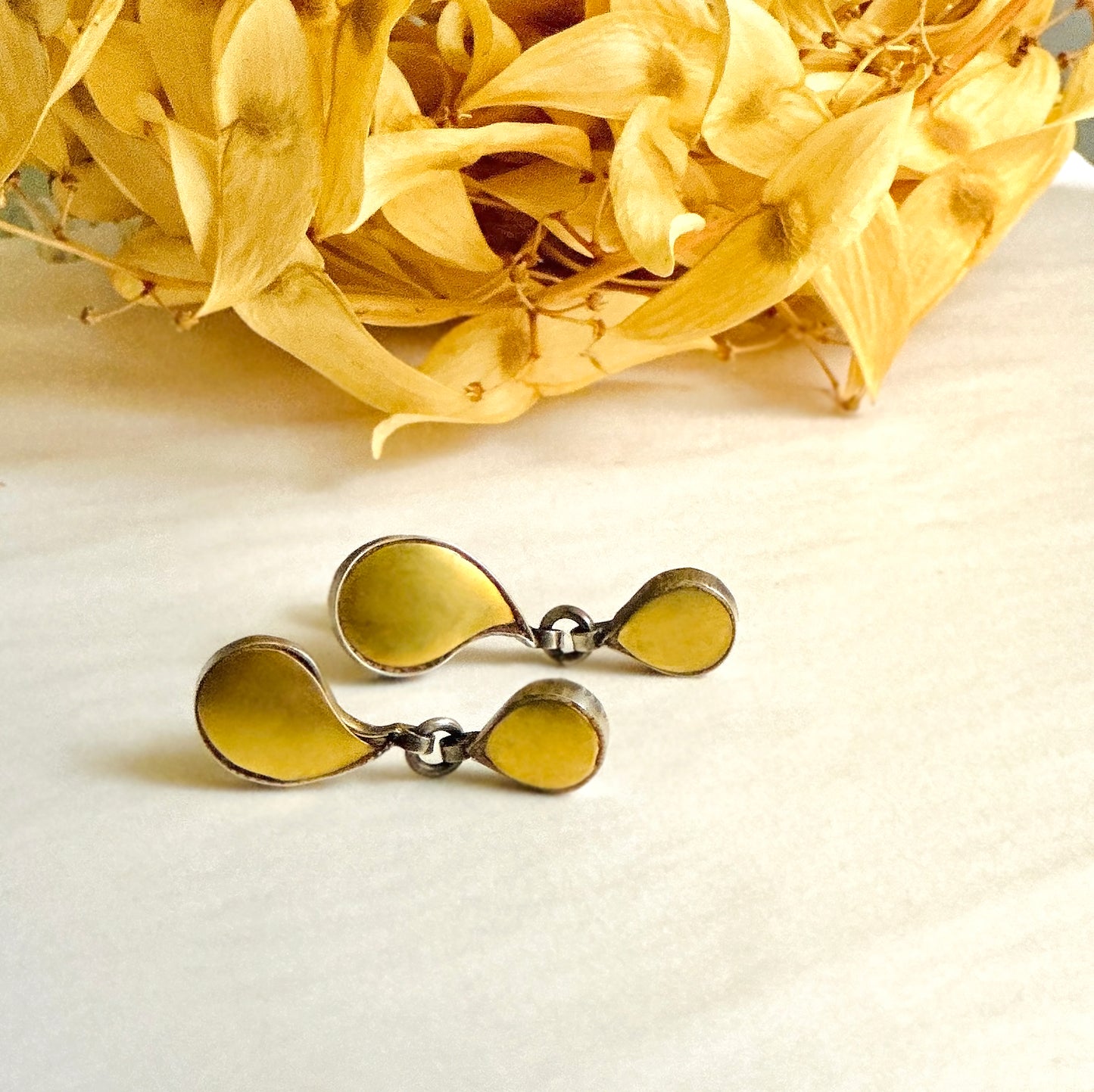 BANDLU Gold Foil Sterling Silver Post Earrings