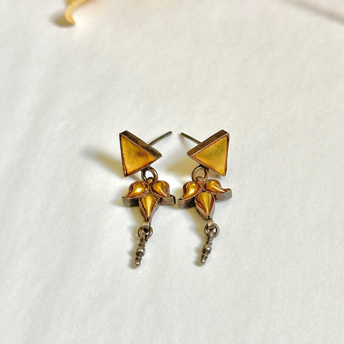 BANDLU 5 Gold Foil Sterling Silver Post Earrings