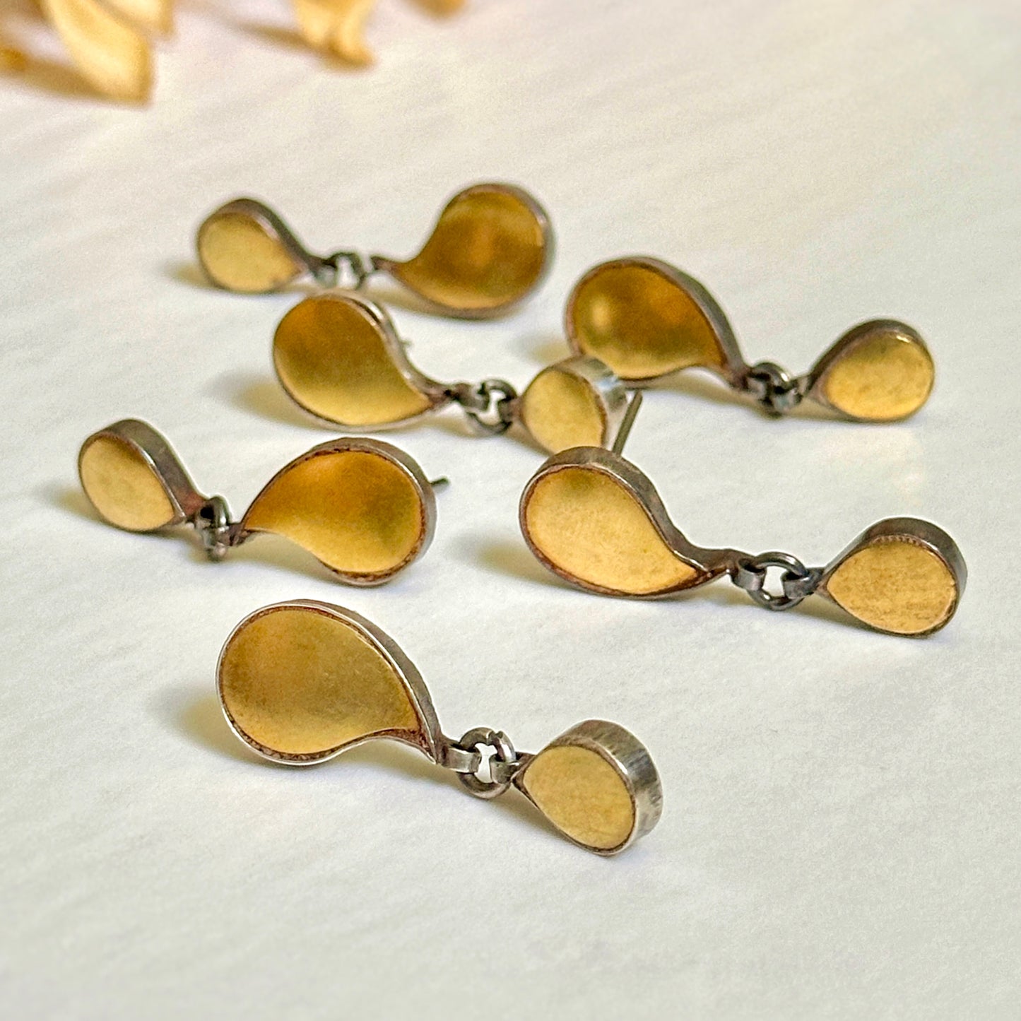 BANDLU Gold Foil Sterling Silver Post Earrings