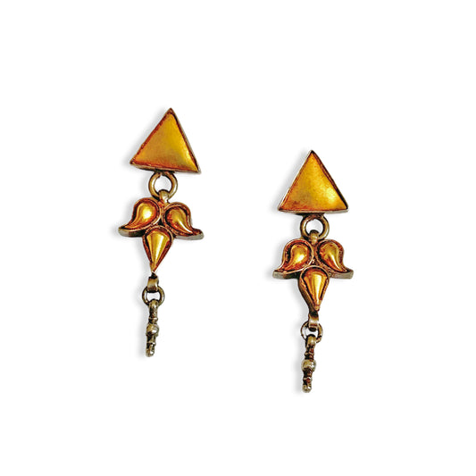 BANDLU 5 Gold Foil Sterling Silver Post Earrings