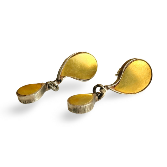 BANDLU Gold Foil Sterling Silver Post Earrings