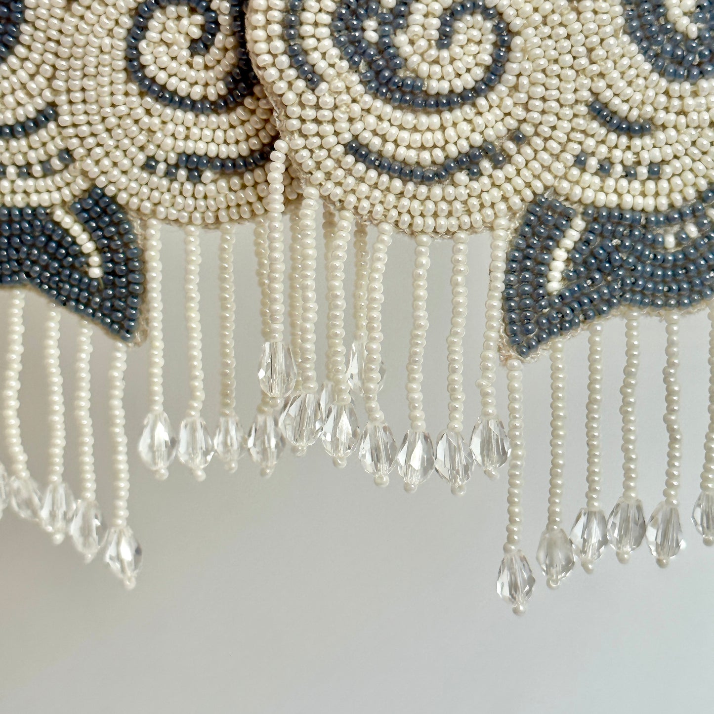 CLOUD Hand Embroidered Bead Earrings