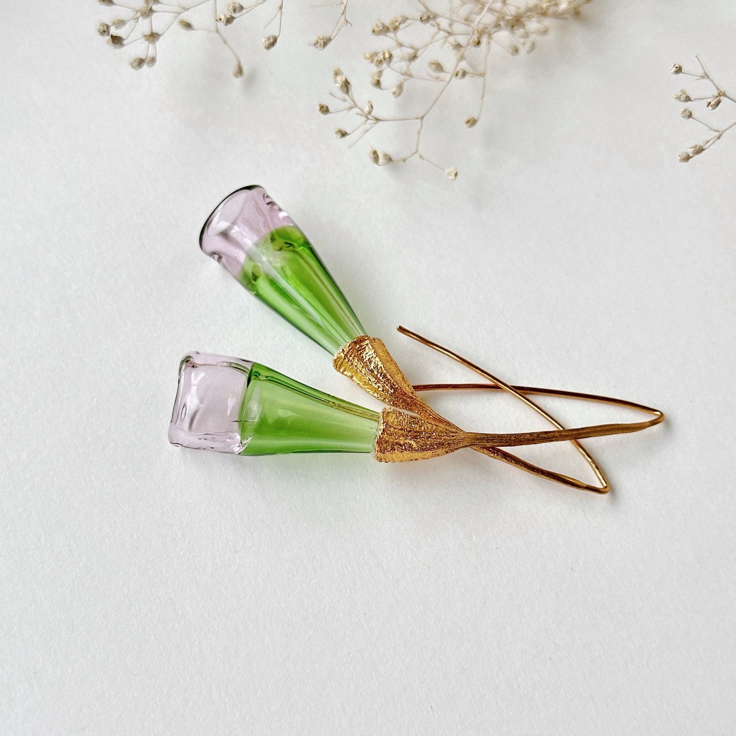 ROPAM Bicolor Glass Earrings