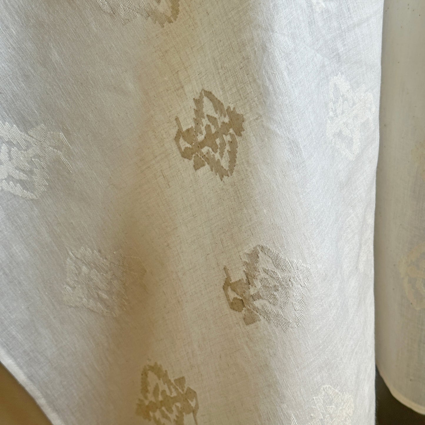 Jamdani White on White Cotton Bandana