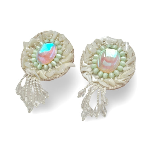 Urja Hand Embroidered Bead Earrings