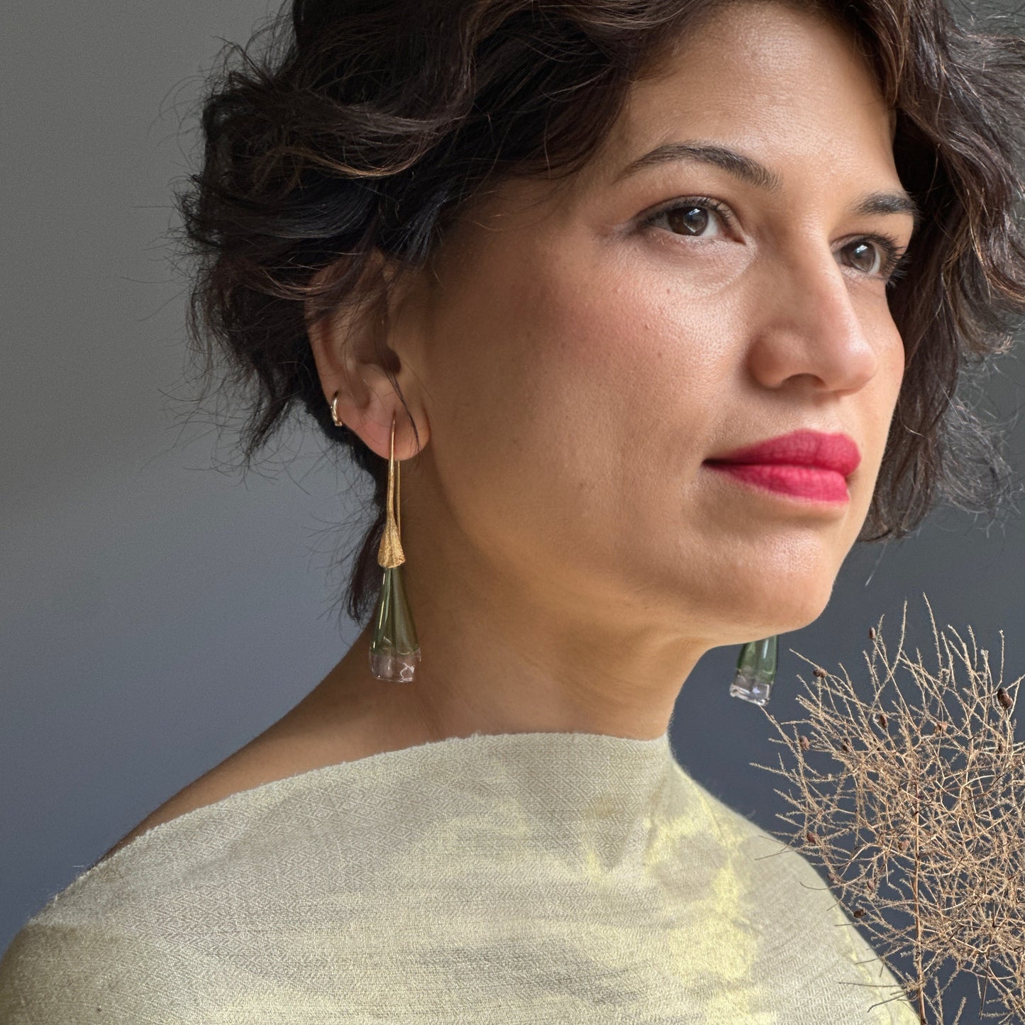 ROPAM Bicolor Glass Earrings