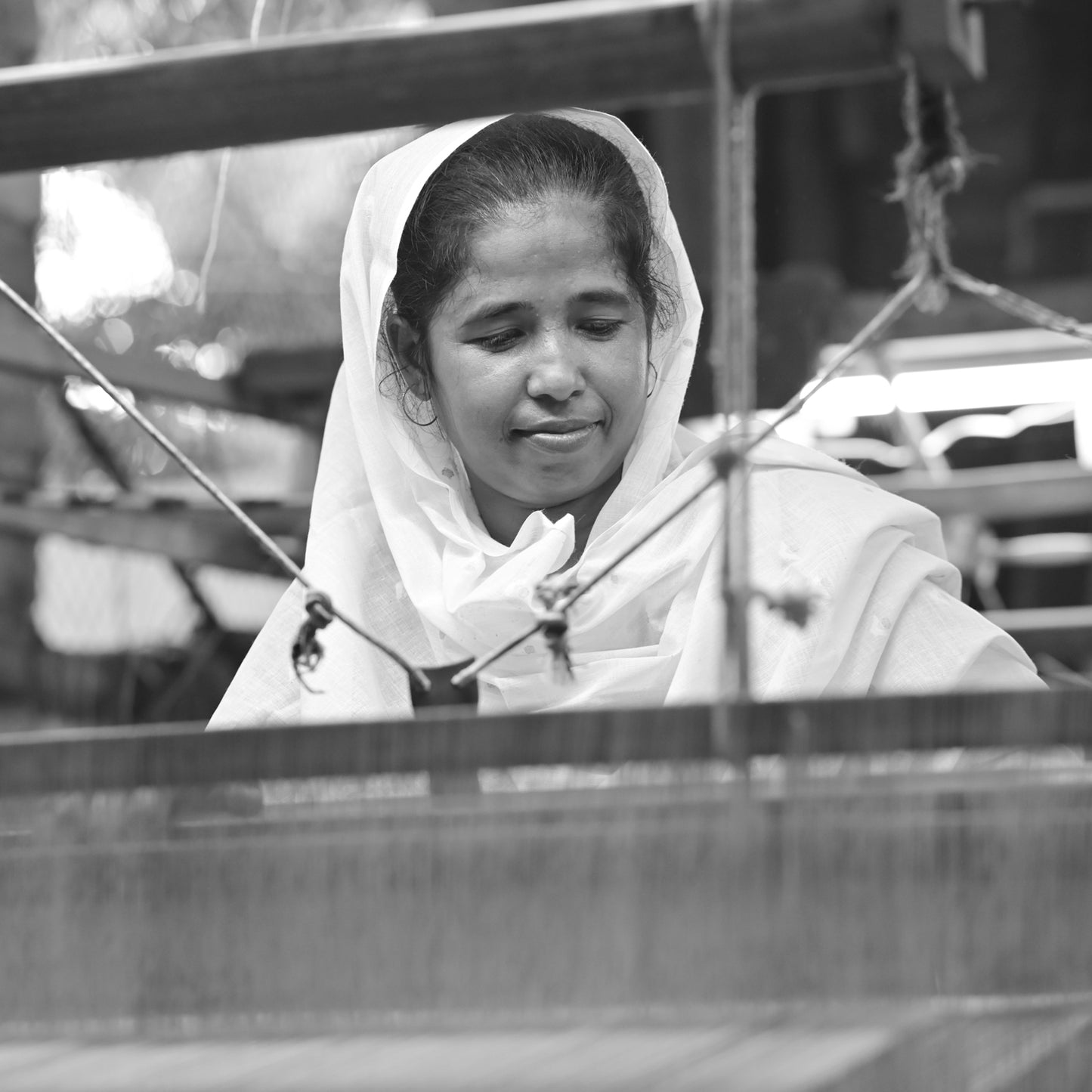 Jamdani Gul Bahar Brown Kora Cotton Sari