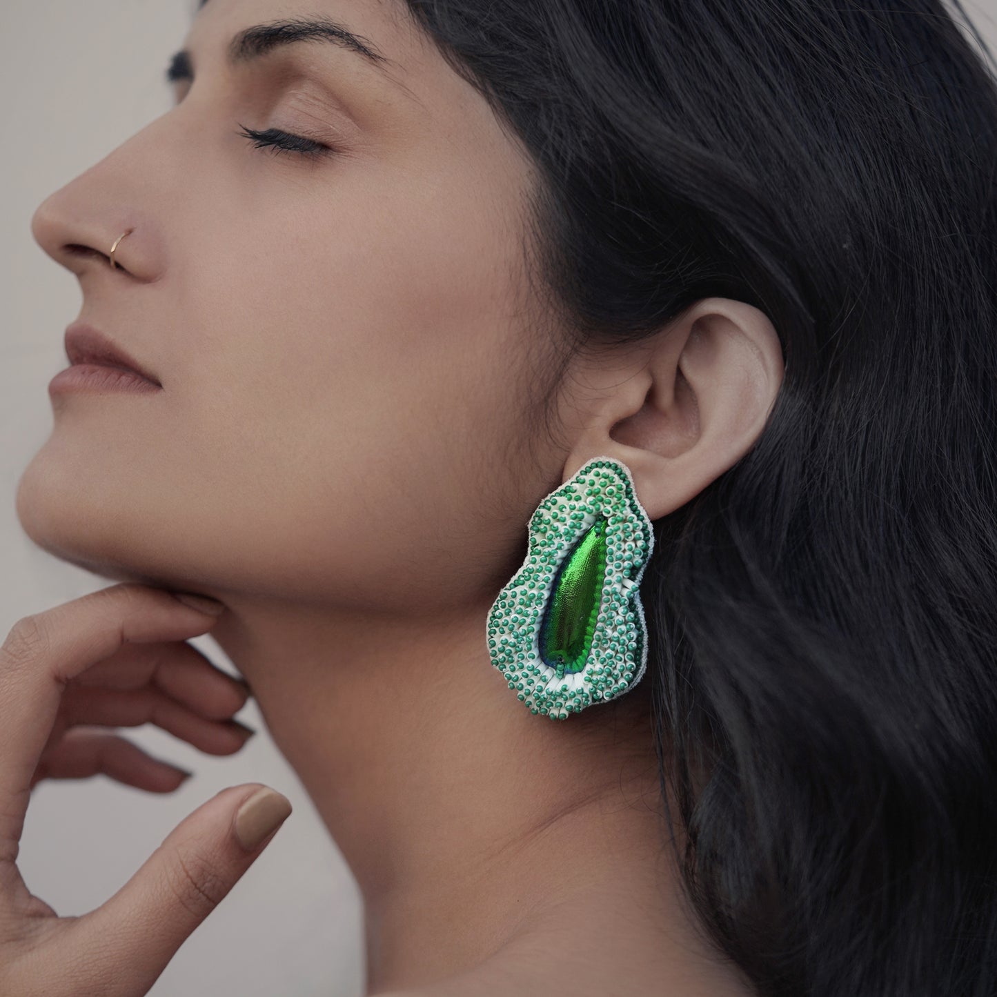 PENNATA Hand Embroidered Earrings