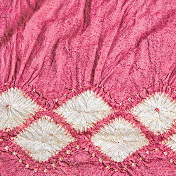 BANDHNI Tie Dye Tassar Silk Scarf