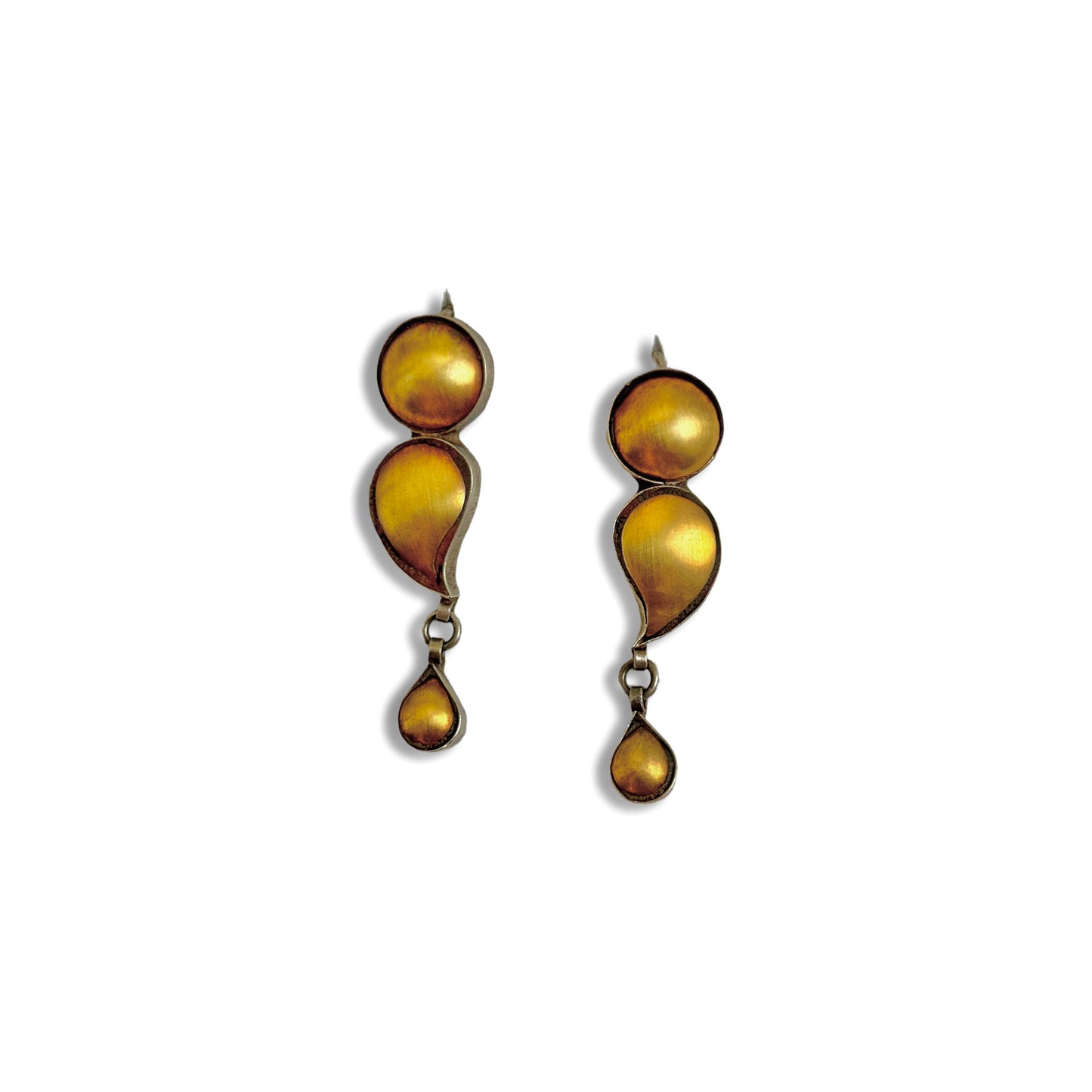 BANDLU Gold Foil Sterling Silver Hook Earrings