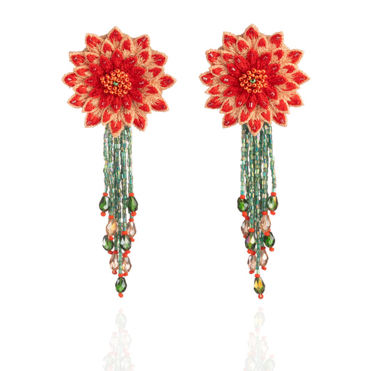 Superbloom DAHLIA Embroidered Earrings