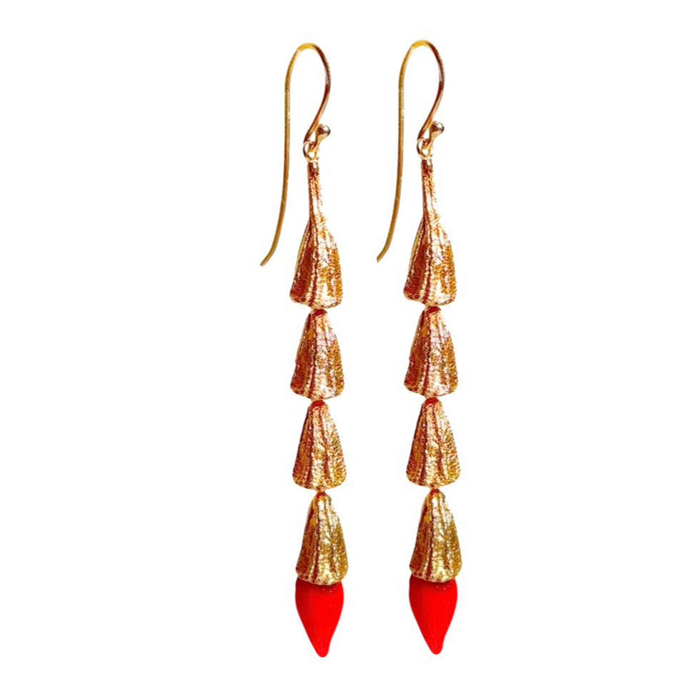 MIRCHI CHILI Pod Chain Earrings