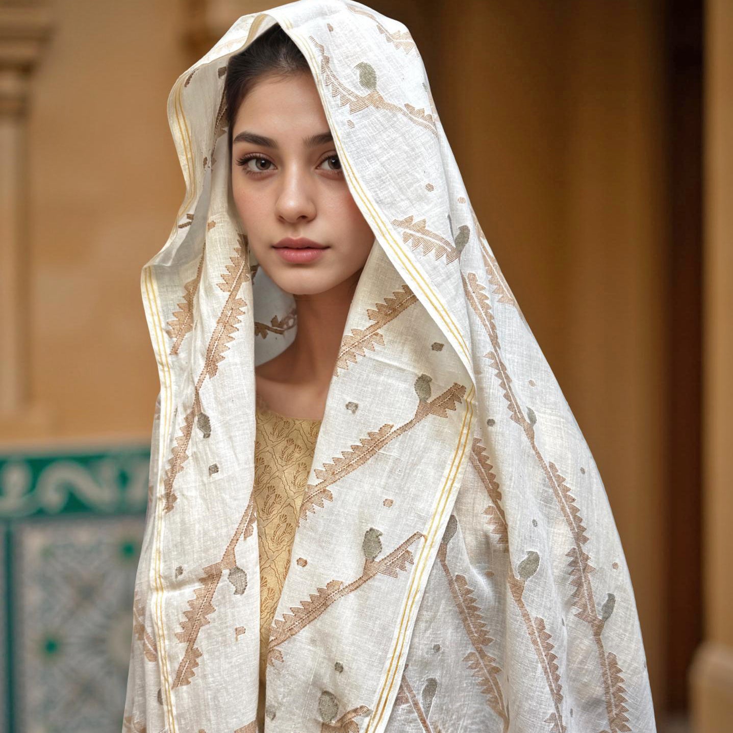 Jamdani DAPHNE Shoulder Wrap