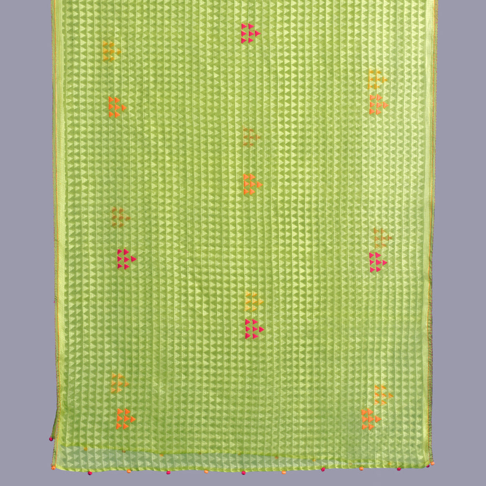 Kota Silk Handwoven Hand Block Printed Shoulder Wrap