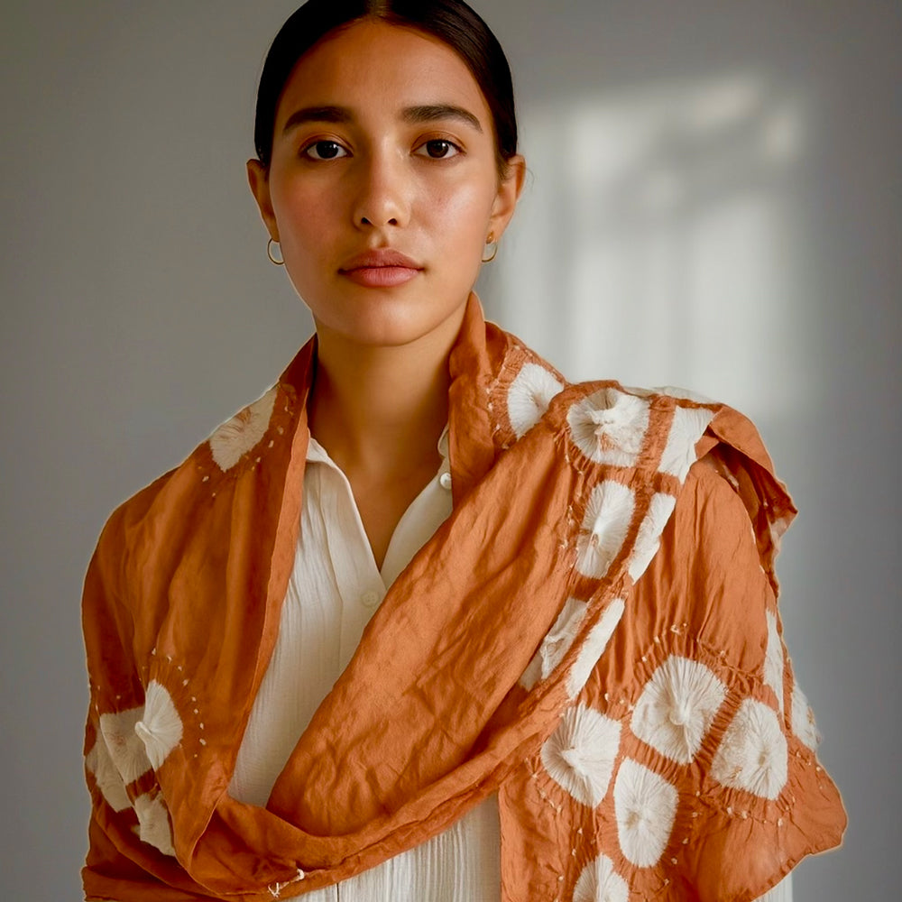 EMBER Tie Dyed Handwoven Scarf