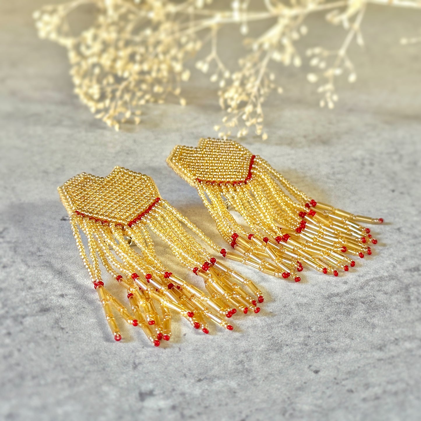 HEARTSTRINGS Hand Embroidered Earrings