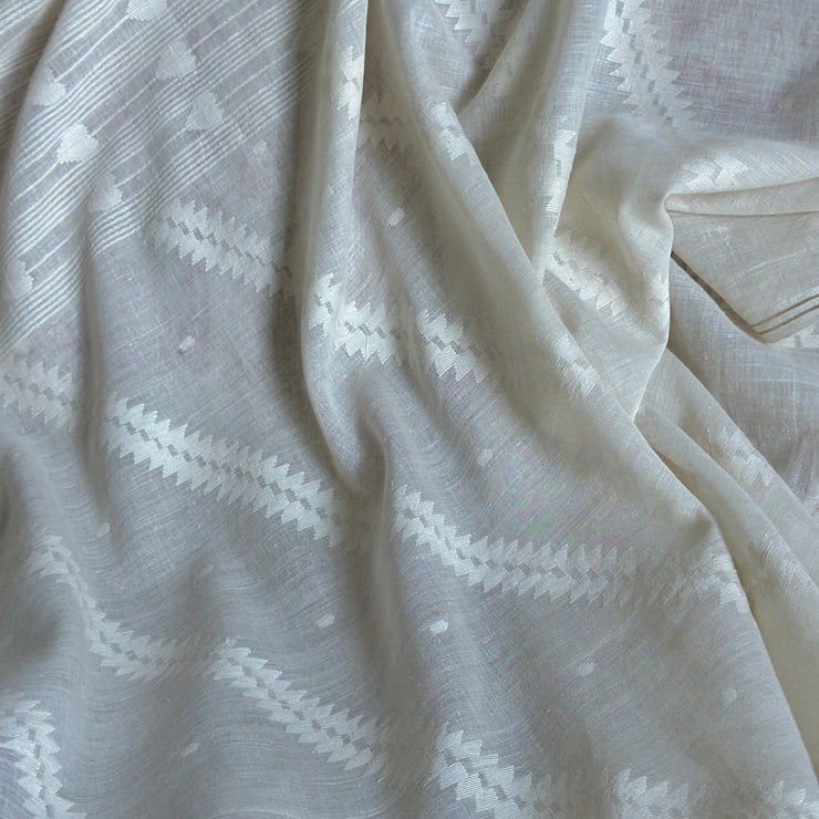 Jamdani BANSKIA Kora Cotton Sari