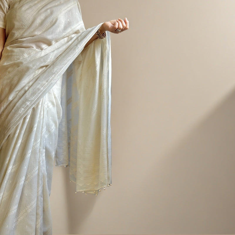 Jamdani BANSKIA Kora Cotton Sari