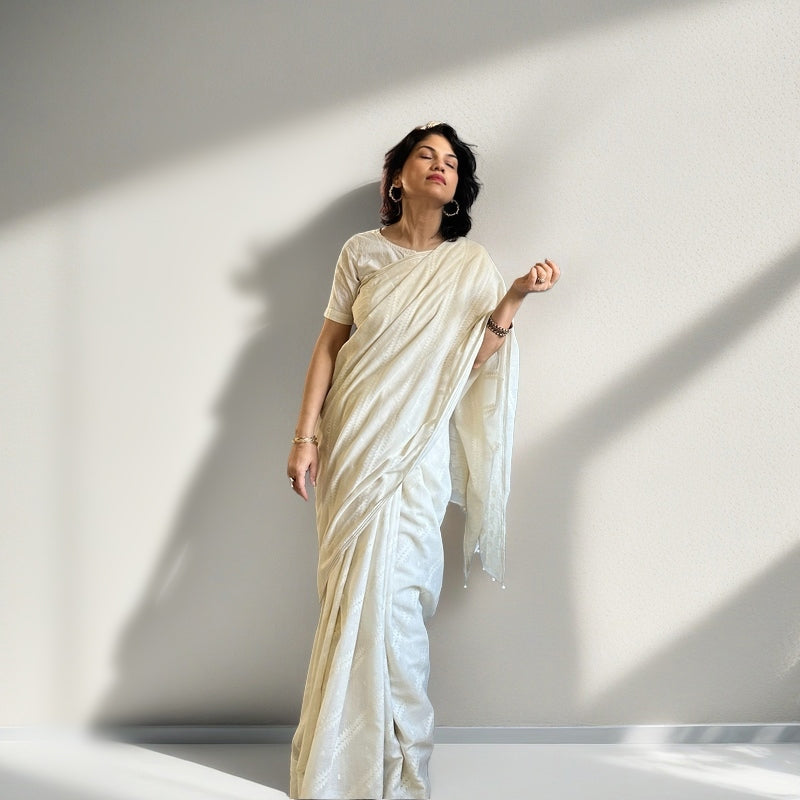 Jamdani BANSKIA Kora Cotton Sari