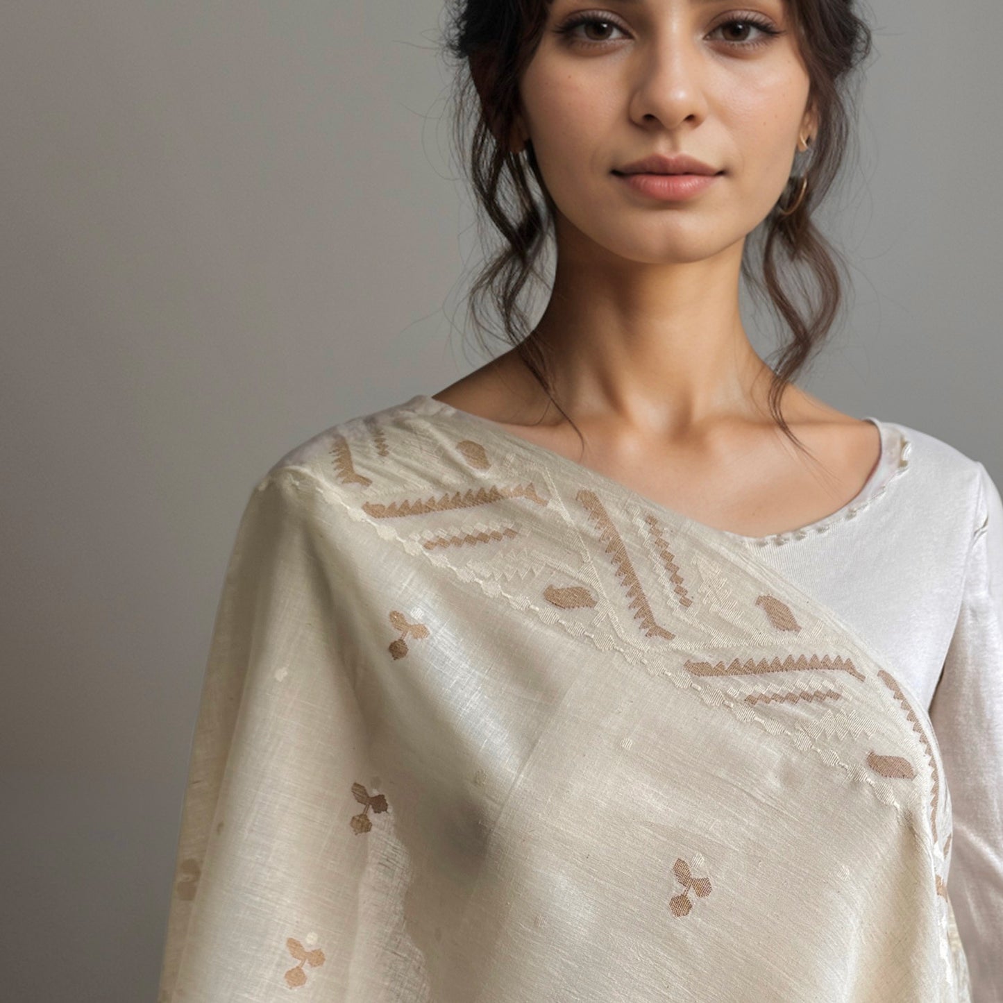 Jamdani SIENNA Shoulder Wrap-Preorder