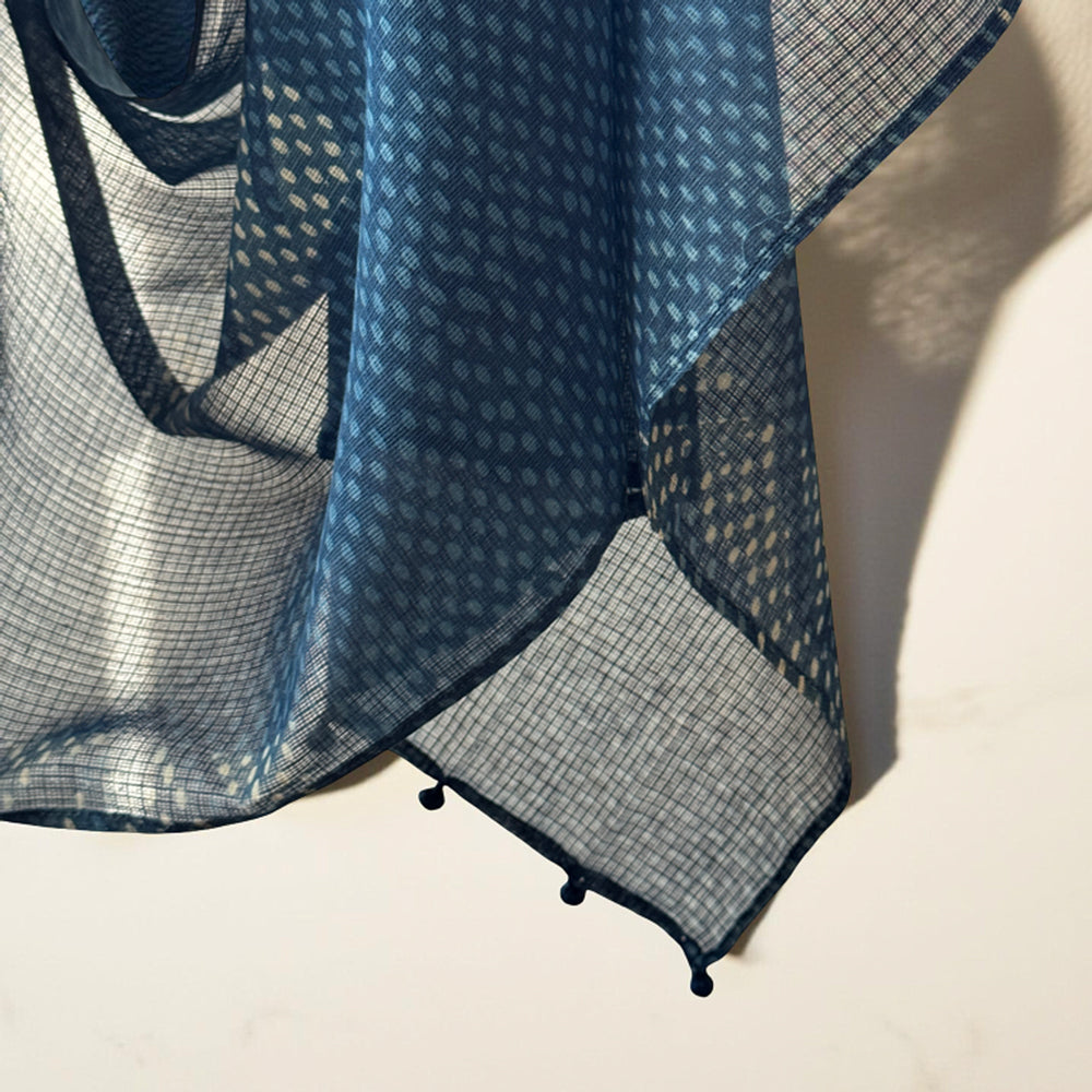 Kota Doria Misty Horizon Handwoven Scarf