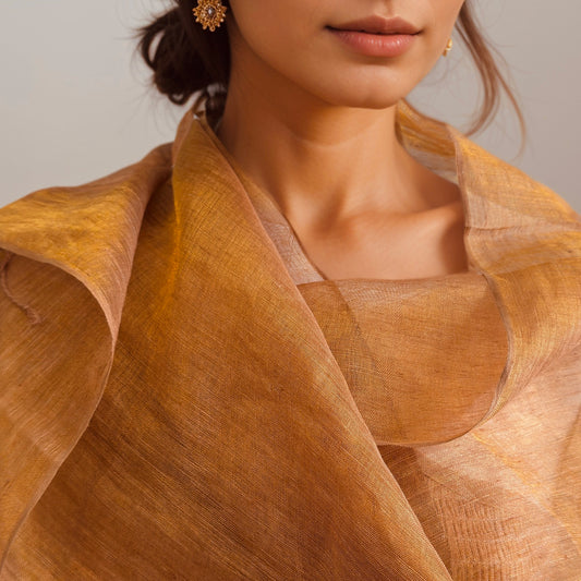 Linen Shimmer Natural Dyed Scarf