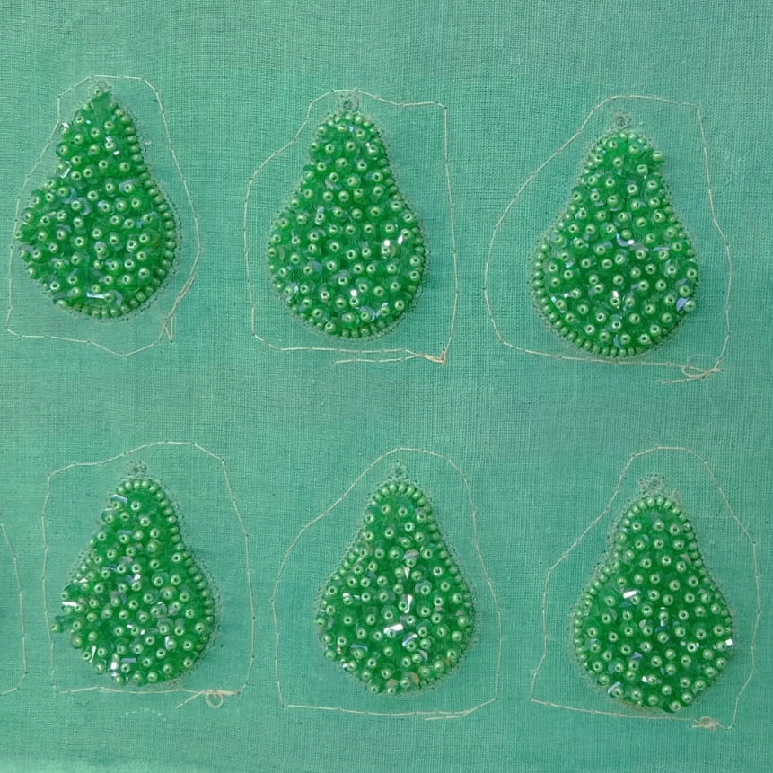 PINCUSHION Moss Hand Embroidered Earrings