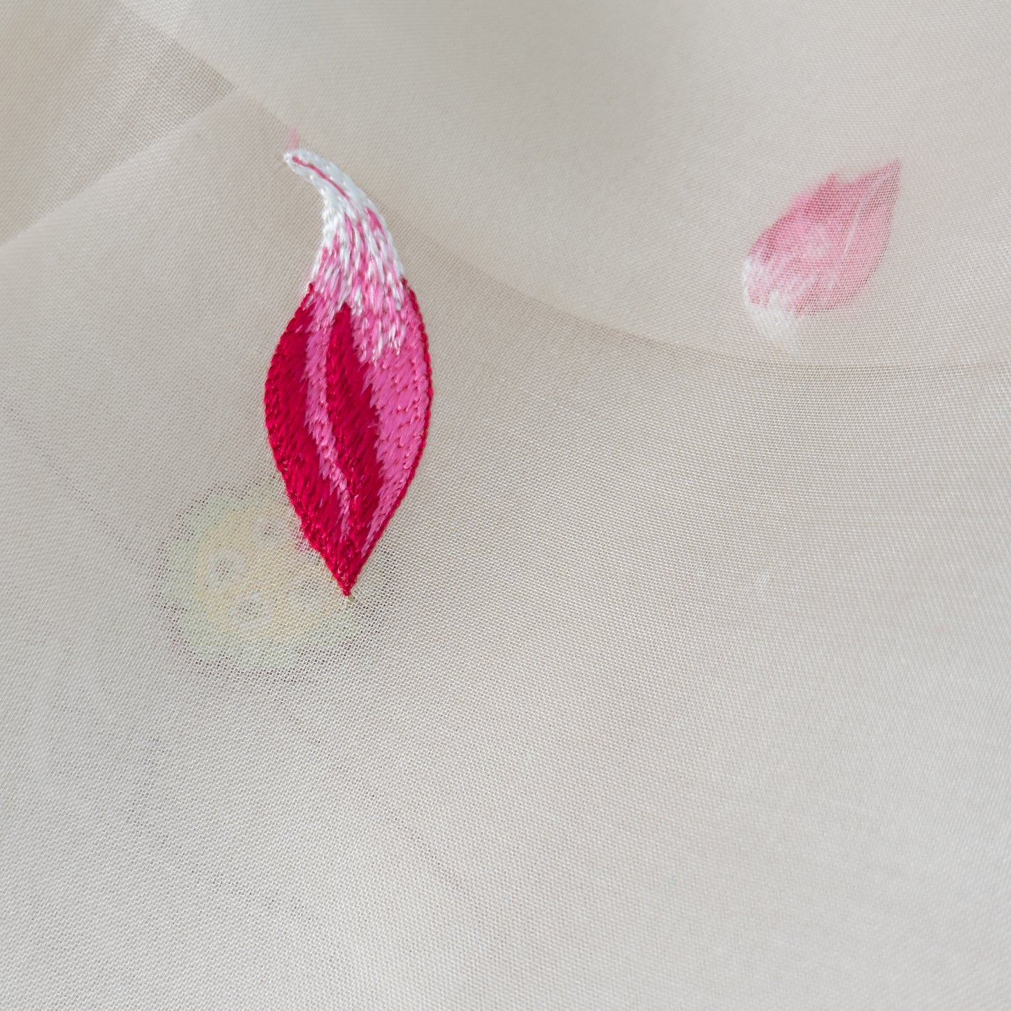 PADMA LUMINESCE Hand Embroidered Organza Sari/Wrap