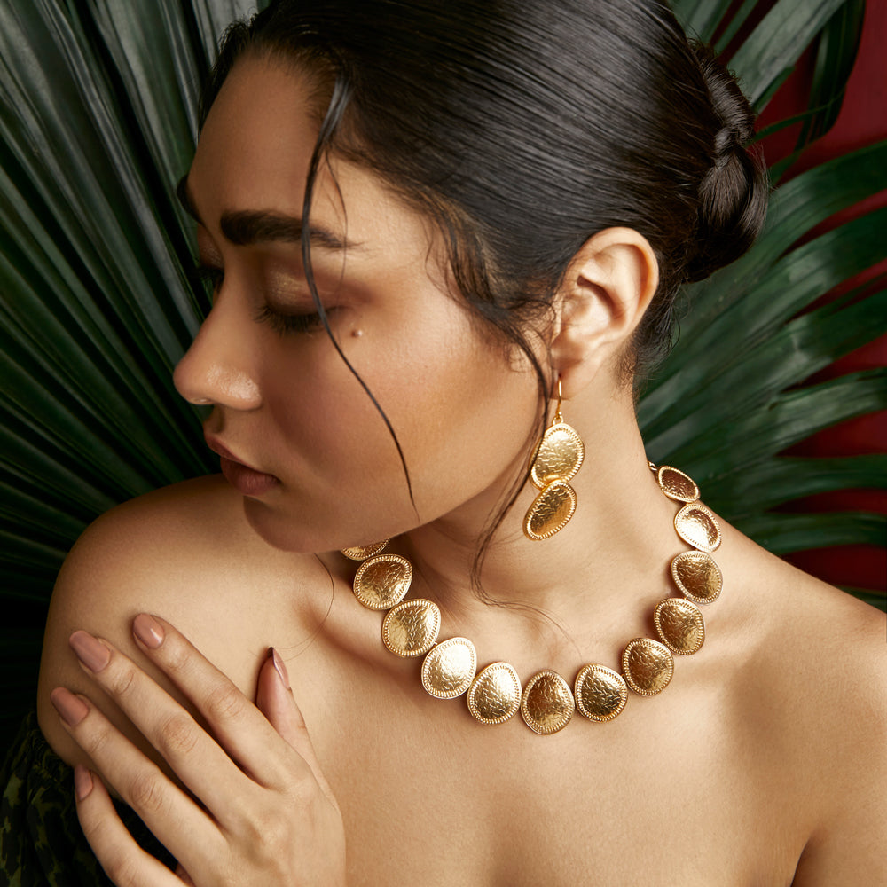Gold Plated Patti Psithurism Dangle Earrings