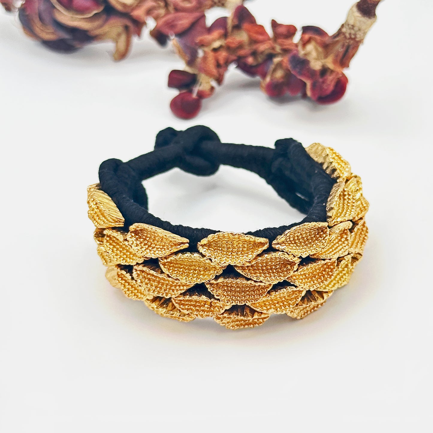 Magnolia Seedpod Hand Knotted Bracelet