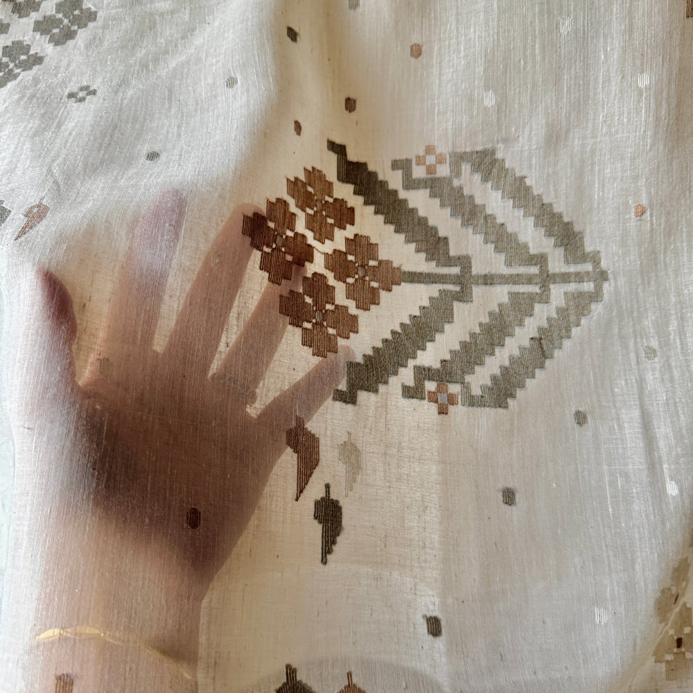 NASRIN Jamdani Handwoven Cotton Sari