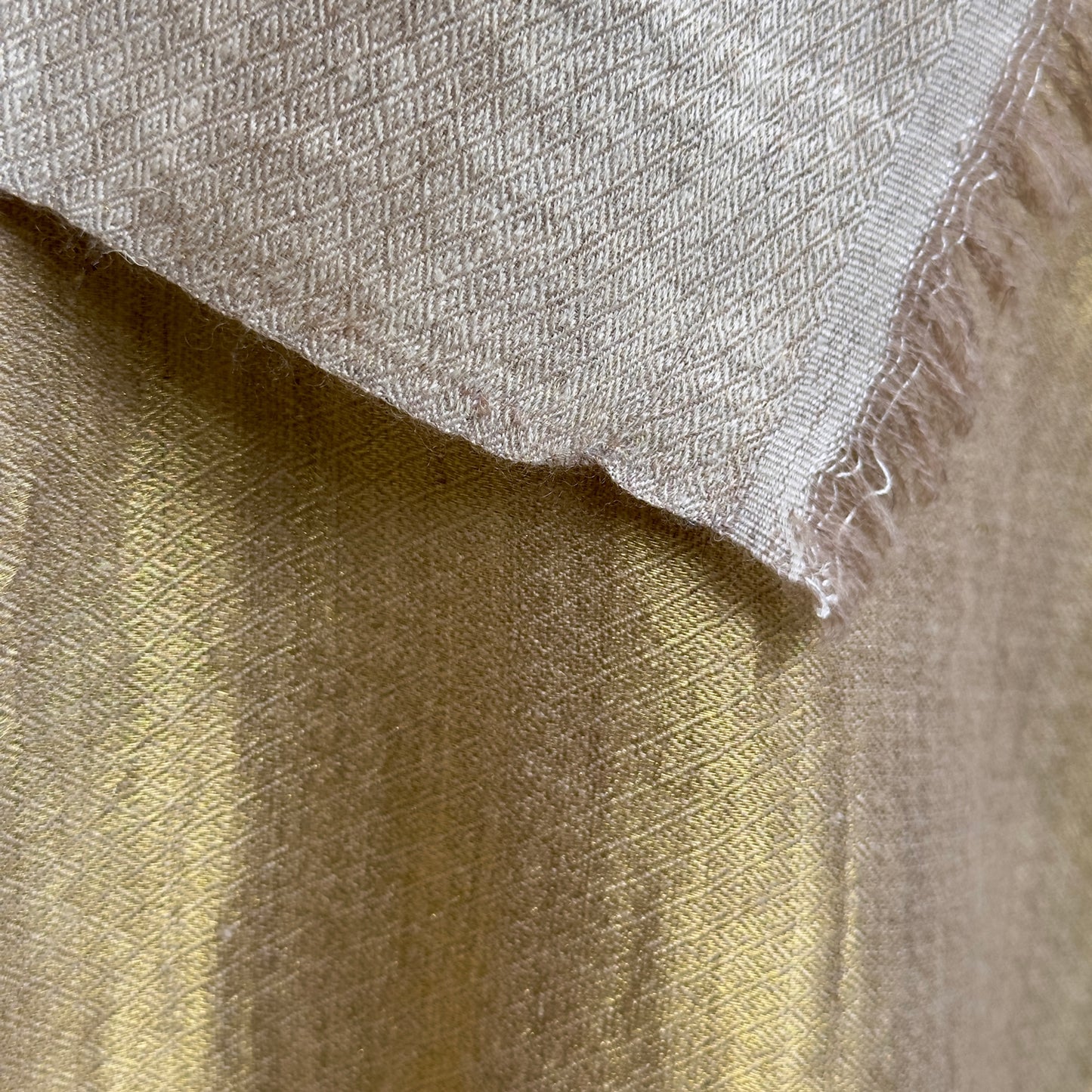 Pashmina Natural Taupe Gold Shimmer Reversible Wrap