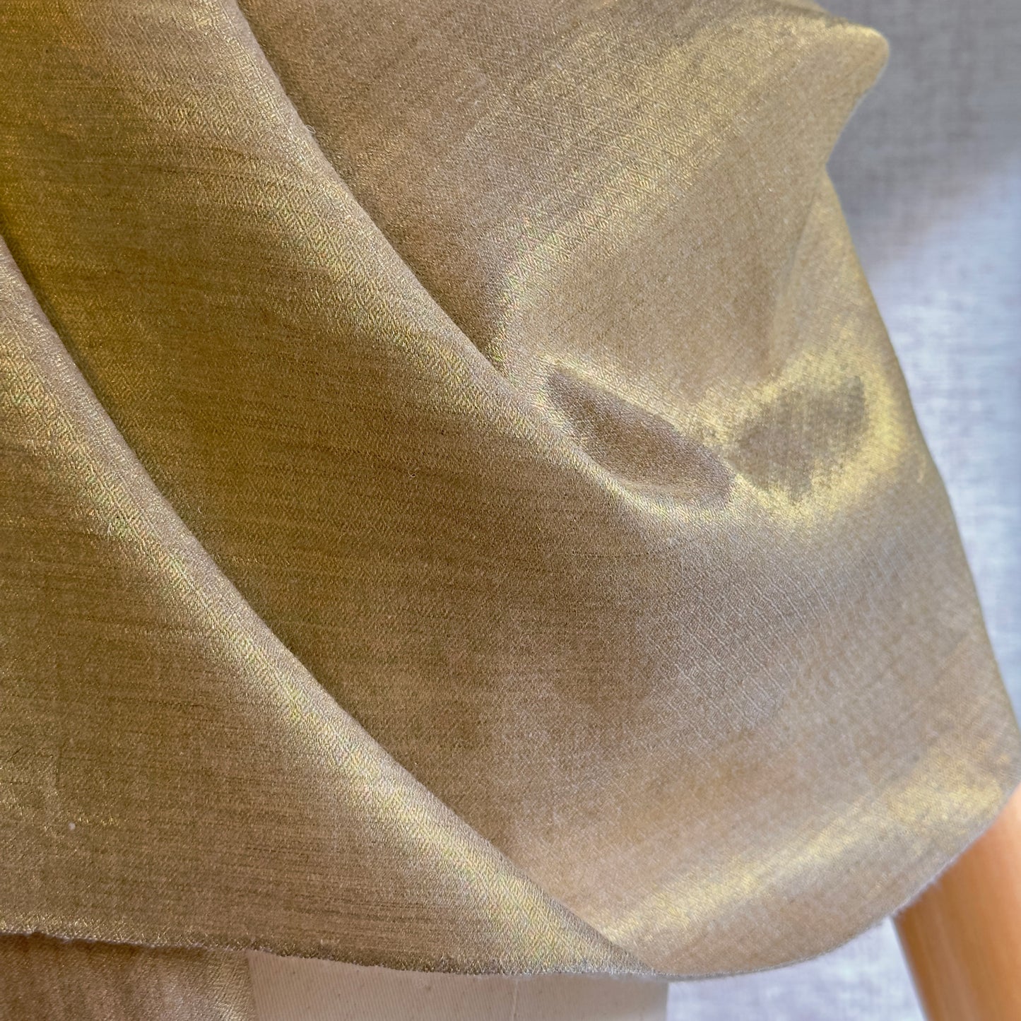 Pashmina Natural Taupe Gold Shimmer Reversible Wrap