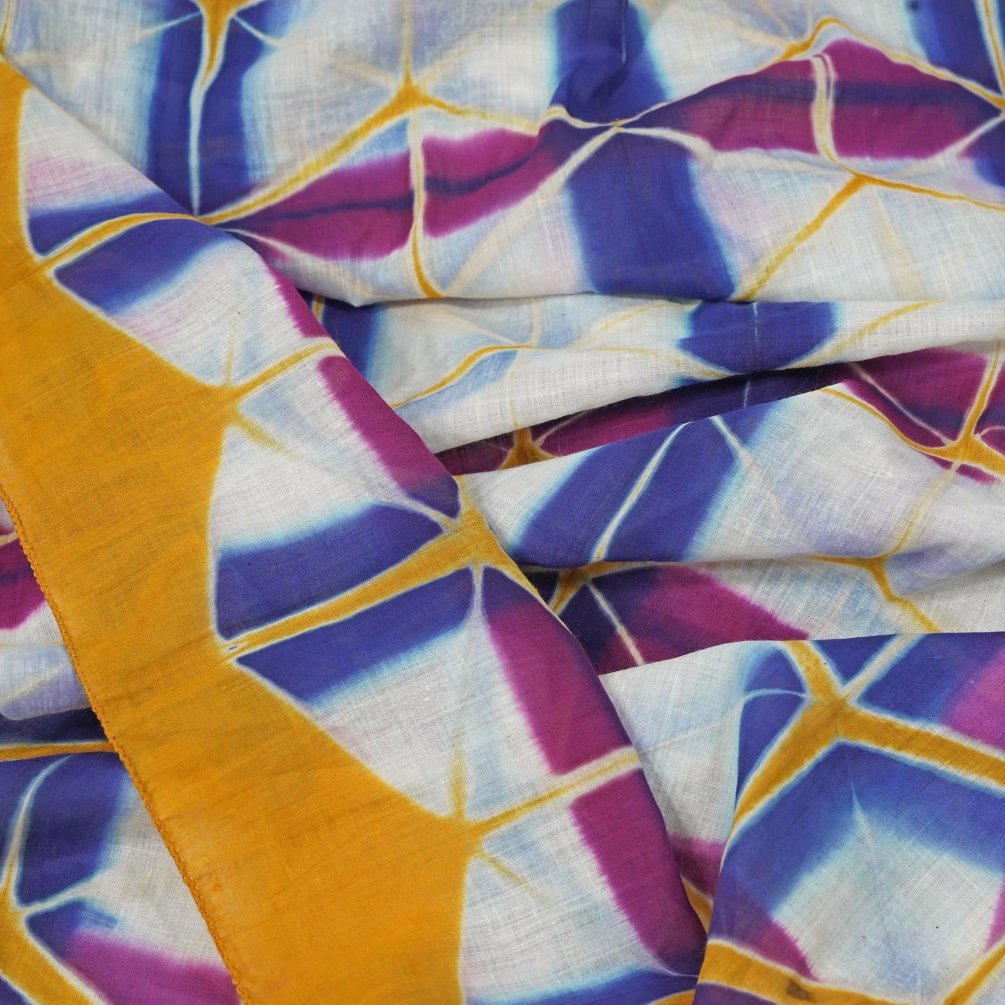 Clamp Tie Dye Bird of Paradise Cotton Scarf