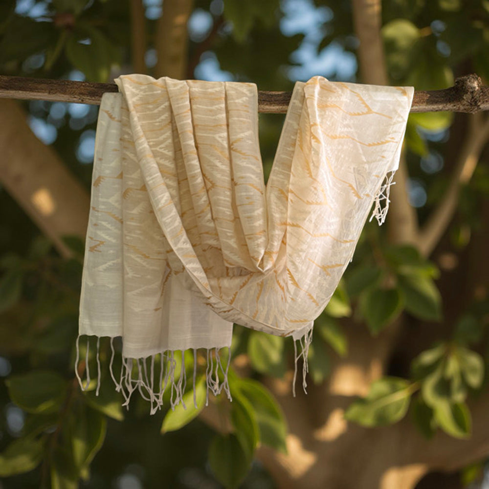 Jamdani ZIG ZAG Cotton Shoulder Wrap