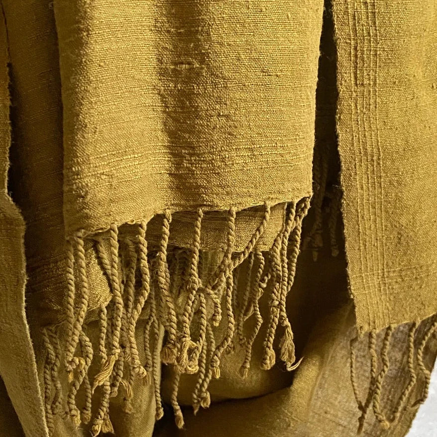 Mung Green matka silk stole