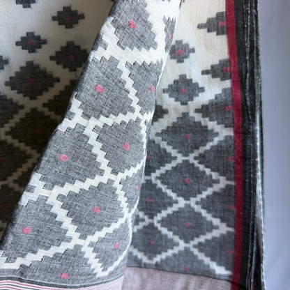 HIRA Jamdani Handwoven Cotton Sari