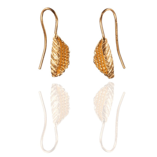 Gold plated beeja Pod earrings