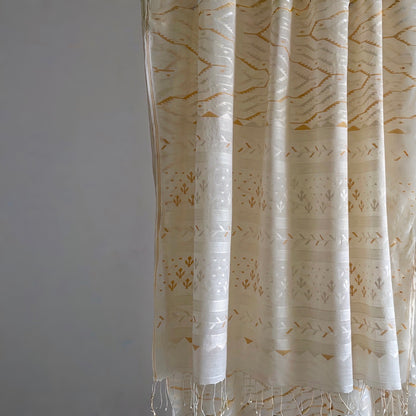 Jamdani Zigzag Jaal Cotton Sari