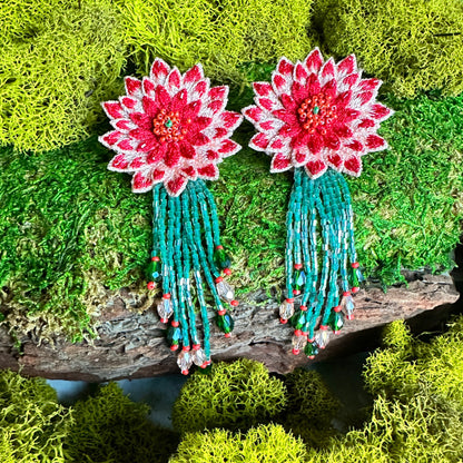 Superbloom DAHLIA Embroidered Earrings