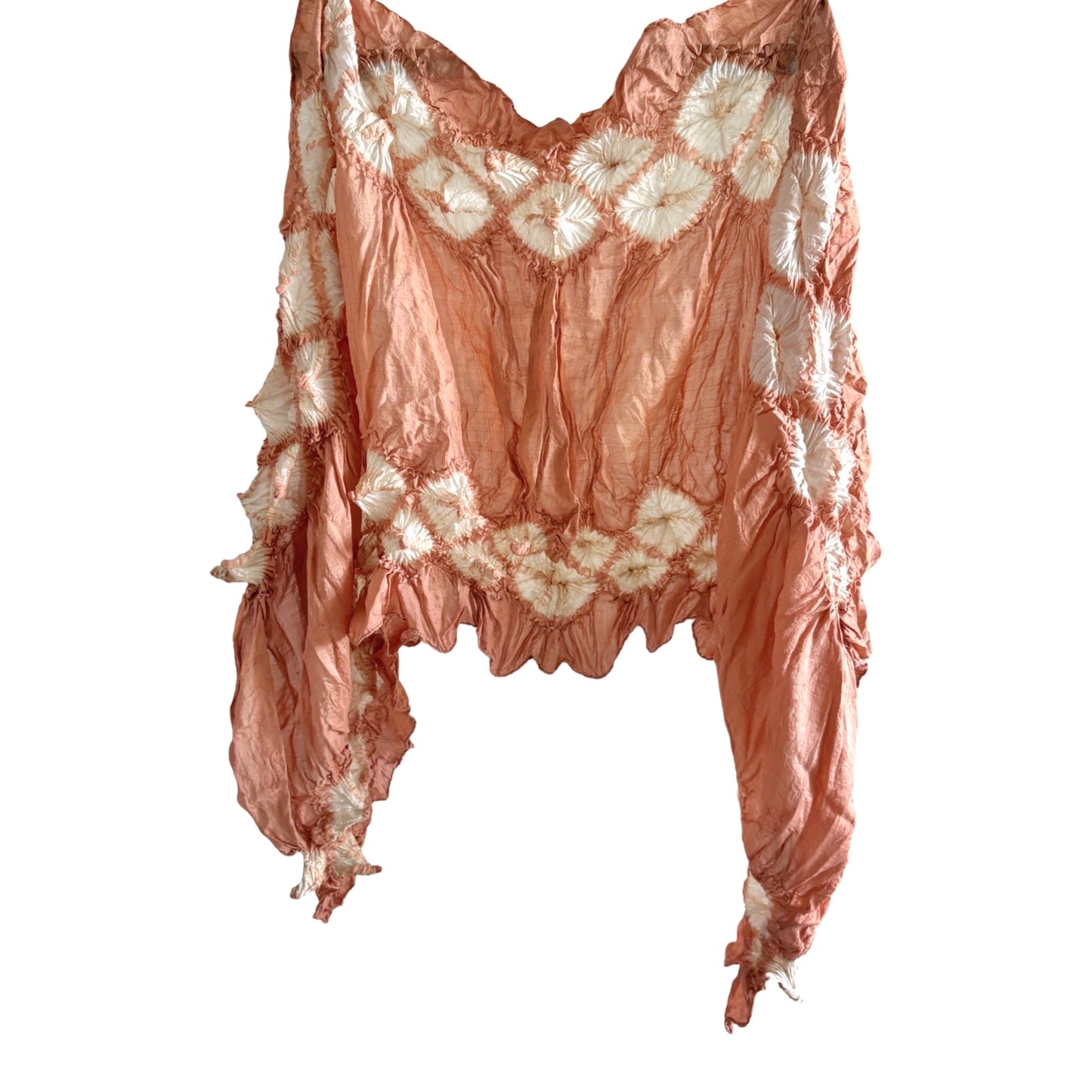 ROWAN Tie Dye Natural Handwoven Scarf