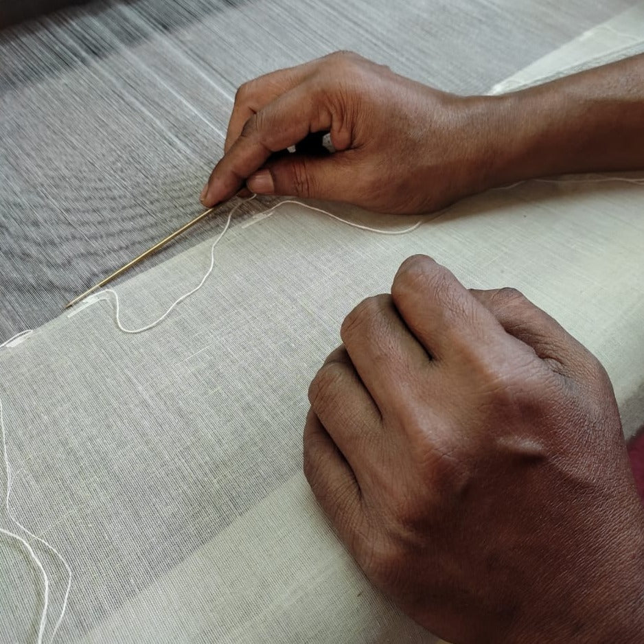 Jamdani DIYA BATI Cotton Sari