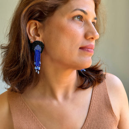ASTRAL Hand Bead Embroidered Earrings