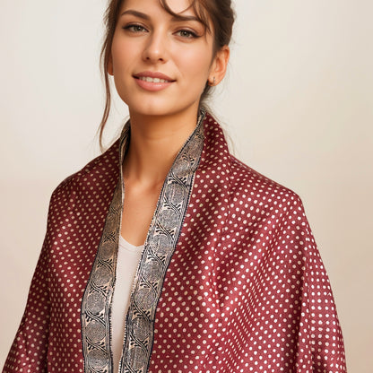 BINDU Bagh Tassar Silk Stole