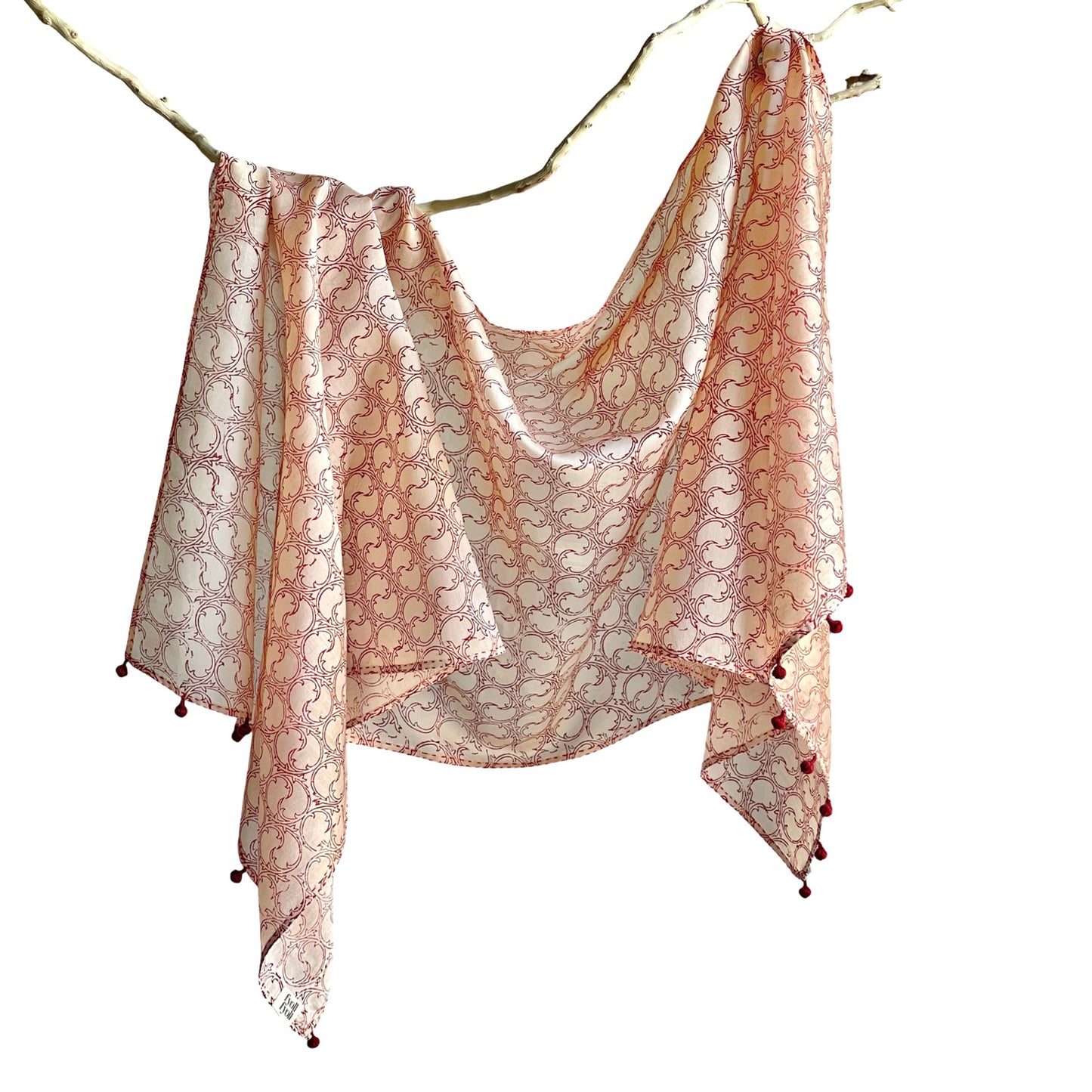 TENDRILS Cotton Silk Scarf