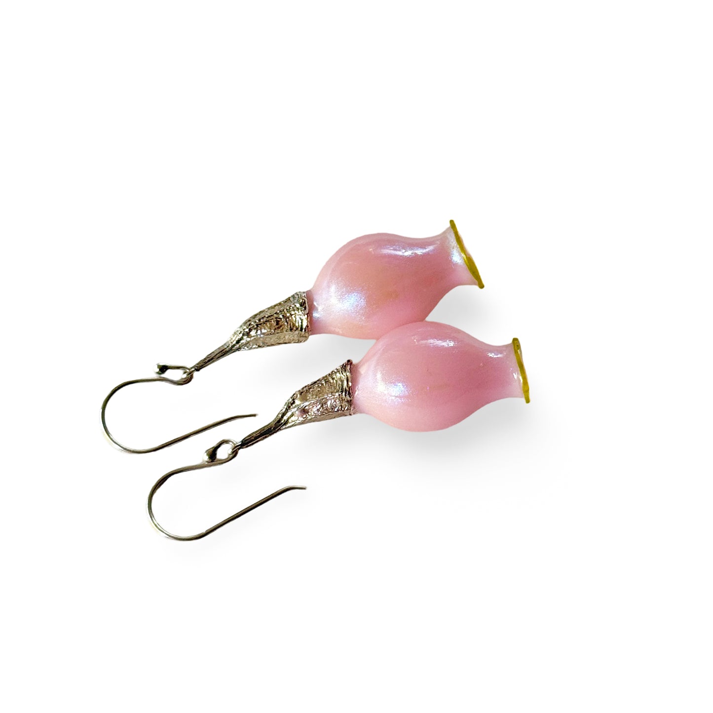 GEMMA Pink Pod Dangle Earrings